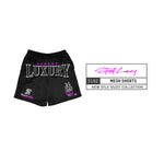 LUXURY MESH SHORTS "BLK/WHT/PINK"